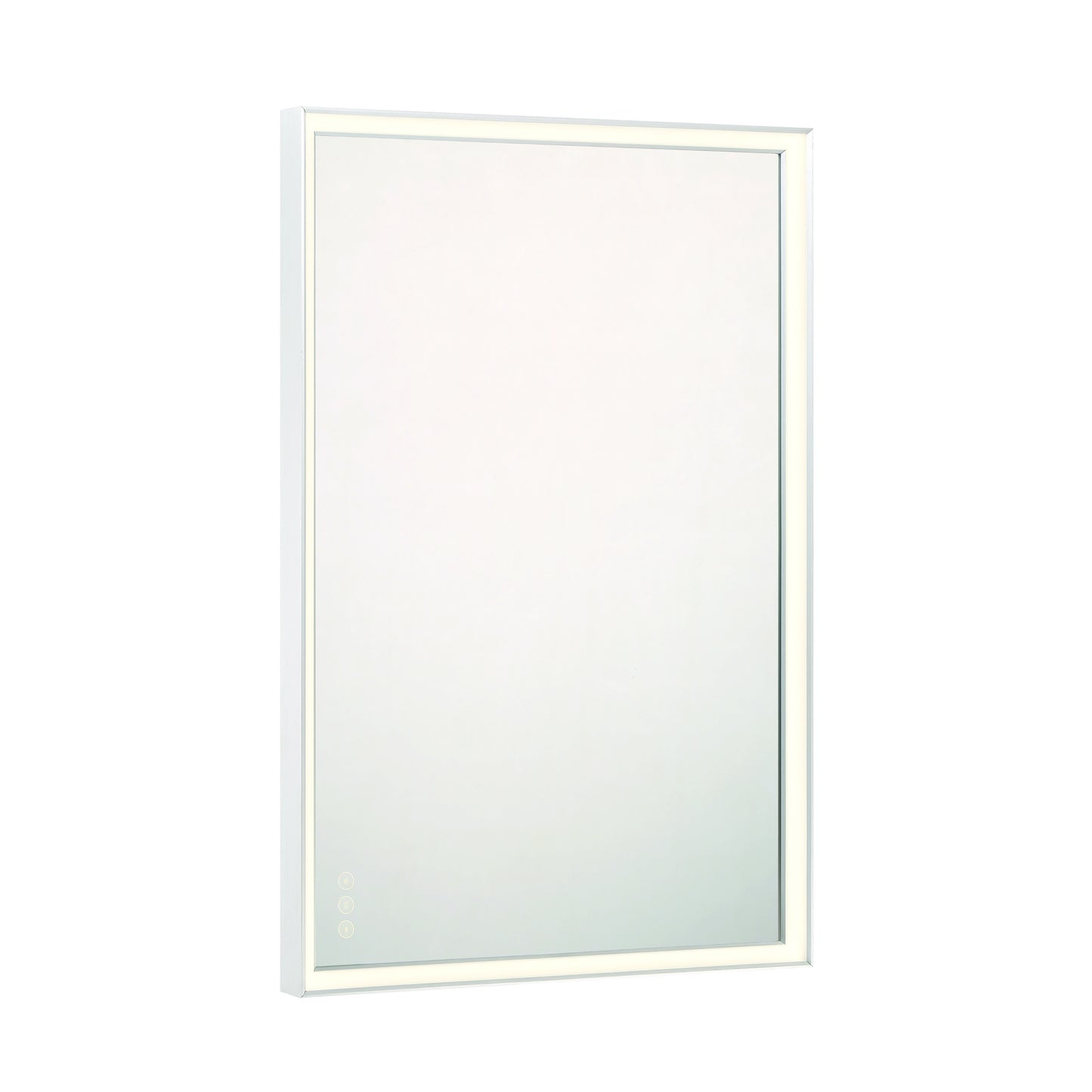 Eurofase Lighting Nixon 36" Integrated LED White Acrylic Anodized Silver Frame Rectangle Mirror
