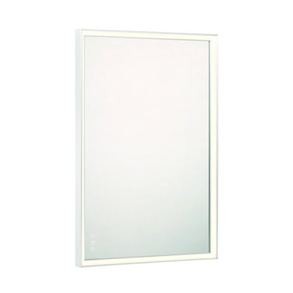 Eurofase Lighting Nixon 36" Integrated LED White Acrylic Anodized Silver Frame Rectangle Mirror