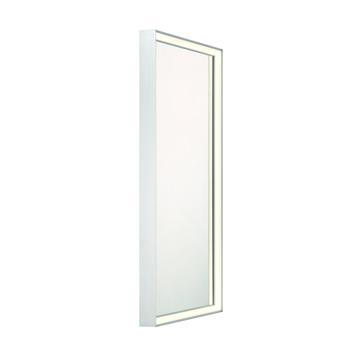 Eurofase Lighting Nixon 36" Integrated LED White Acrylic Anodized Silver Frame Rectangle Mirror