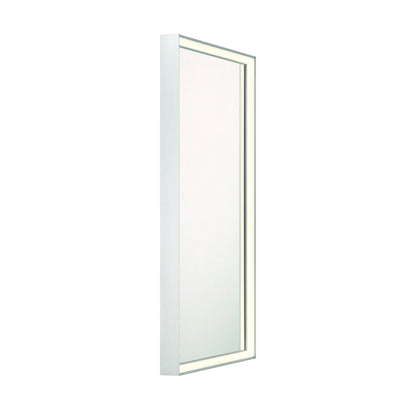 Eurofase Lighting Nixon 36" Integrated LED White Acrylic Anodized Silver Frame Rectangle Mirror