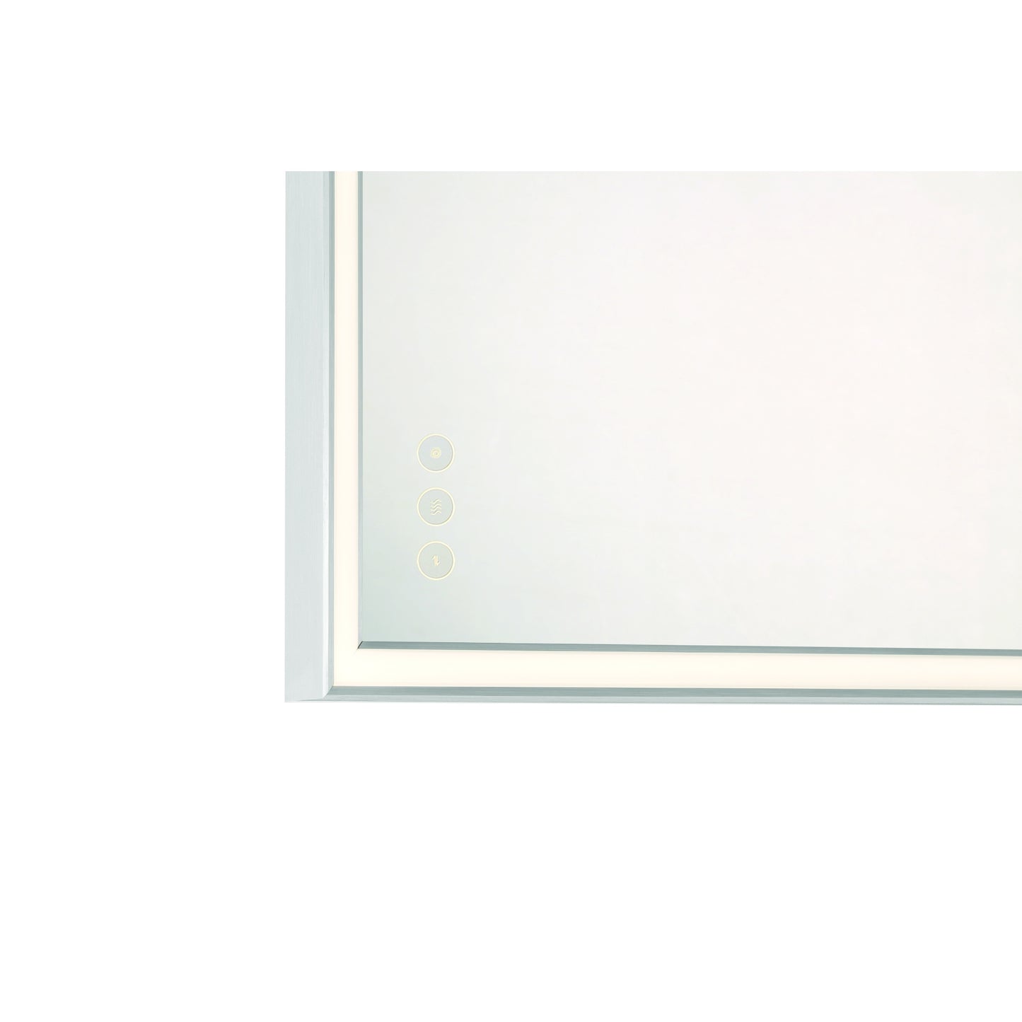 Eurofase Lighting Nixon 36" Integrated LED White Acrylic Anodized Silver Frame Rectangle Mirror