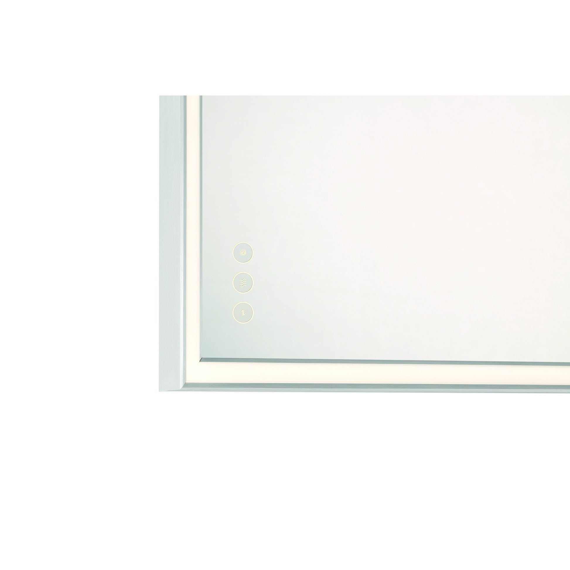Eurofase Lighting Nixon 36" Integrated LED White Acrylic Anodized Silver Frame Rectangle Mirror