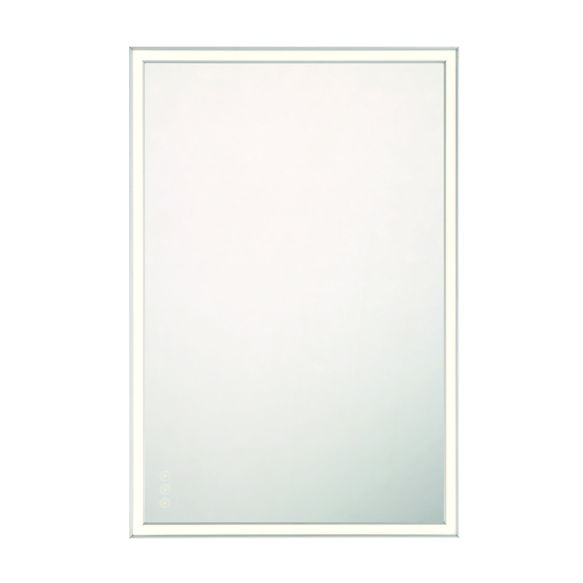 Eurofase Lighting Nixon 36" Integrated LED White Acrylic Anodized Silver Frame Rectangle Mirror