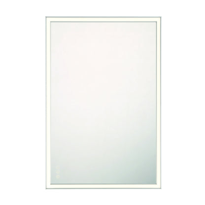 Eurofase Lighting Nixon 36" Integrated LED White Acrylic Anodized Silver Frame Rectangle Mirror