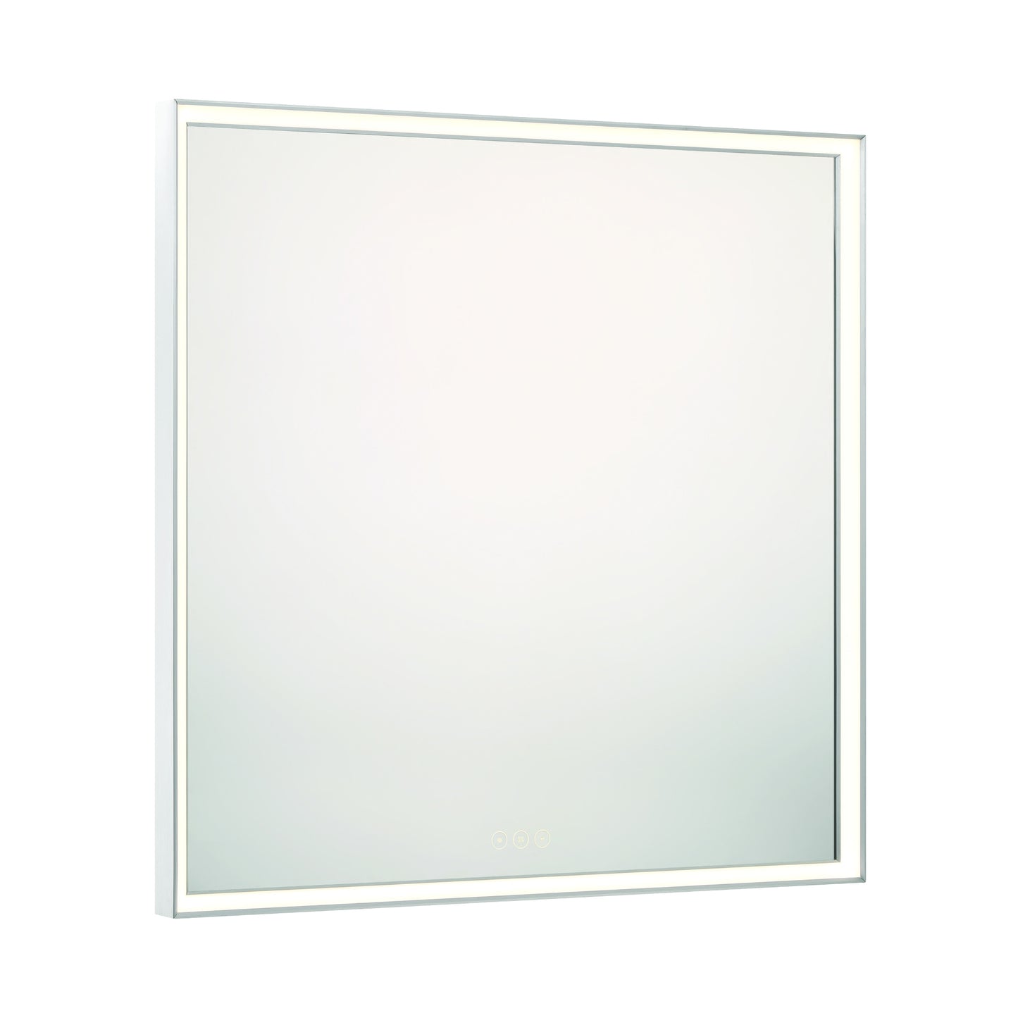 Eurofase Lighting Nixon 36" Integrated LED White Acrylic Anodized Silver Frame Square Mirror