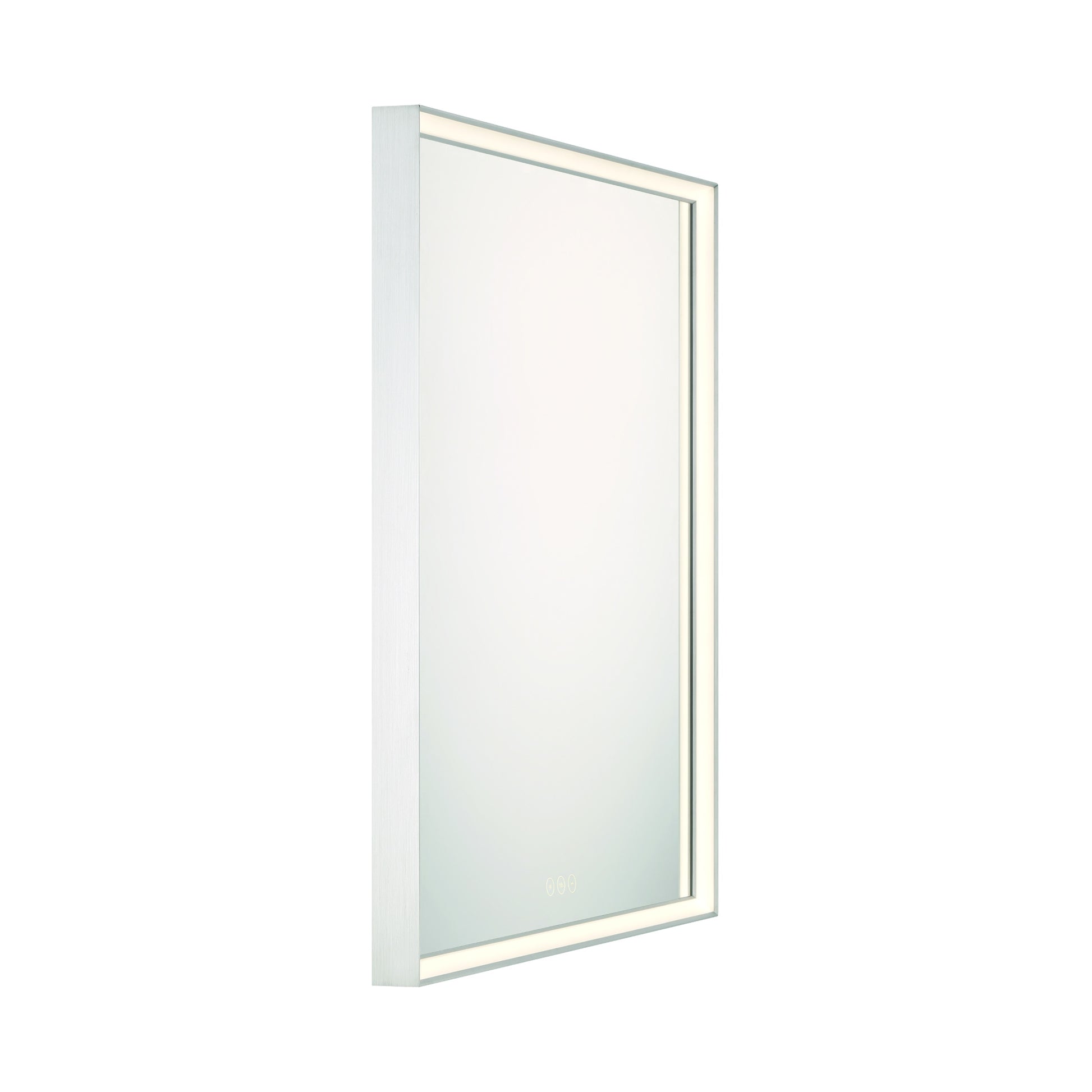 Eurofase Lighting Nixon 36" Integrated LED White Acrylic Anodized Silver Frame Square Mirror