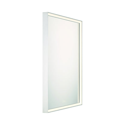 Eurofase Lighting Nixon 36" Integrated LED White Acrylic Anodized Silver Frame Square Mirror