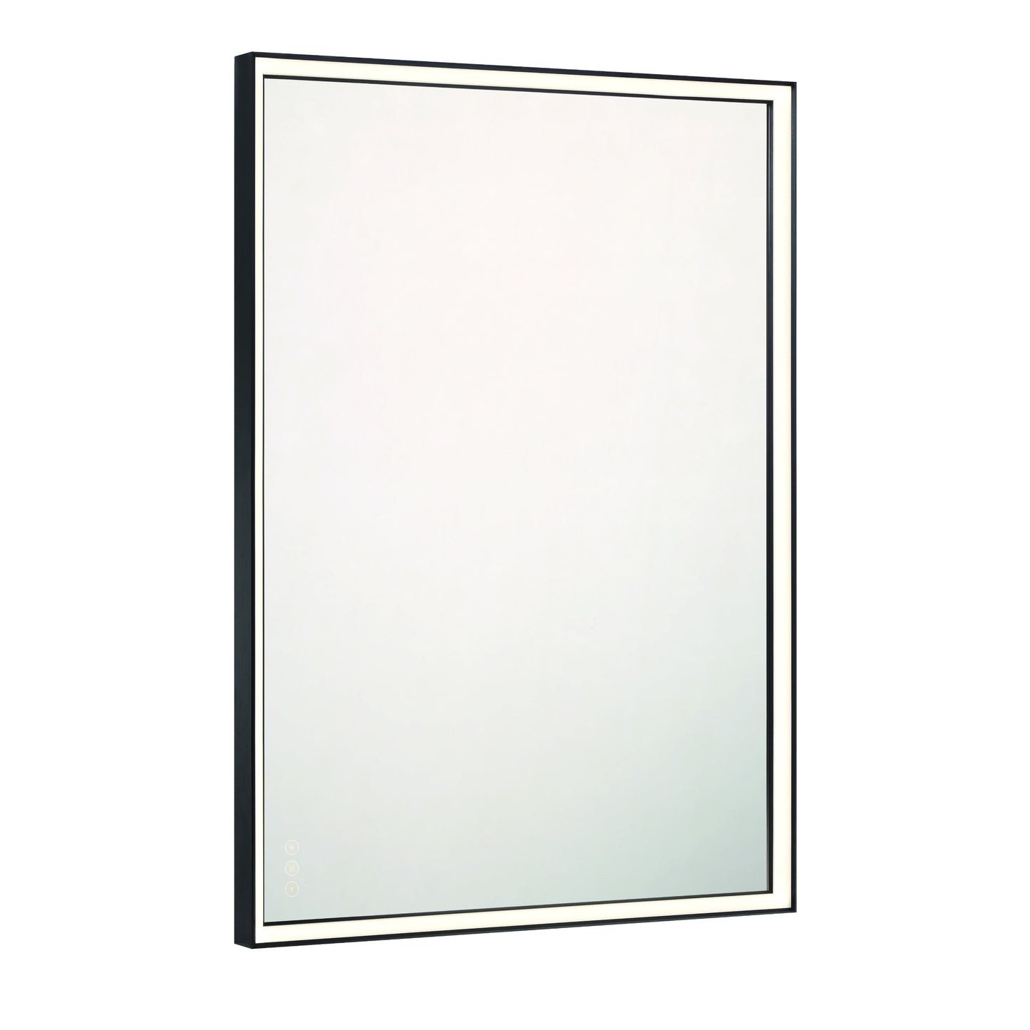 Eurofase Lighting Nixon 42" Integrated LED White Acrylic Anodized Black Frame Rectangle Mirror