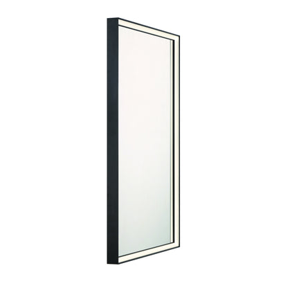 Eurofase Lighting Nixon 42" Integrated LED White Acrylic Anodized Black Frame Rectangle Mirror