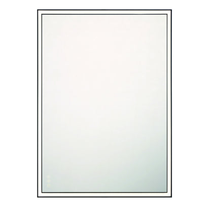 Eurofase Lighting Nixon 42" Integrated LED White Acrylic Anodized Black Frame Rectangle Mirror