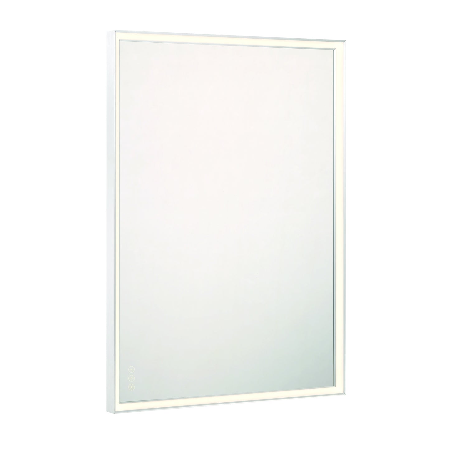Eurofase Lighting Nixon 42" Integrated LED White Acrylic Anodized Silver Frame Rectangle Mirror