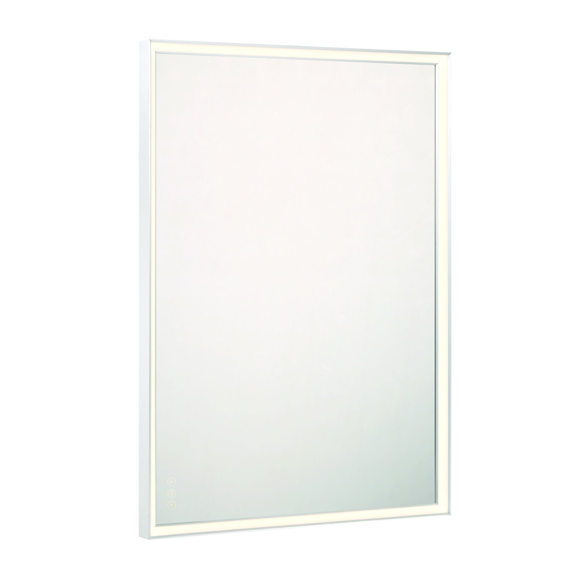 Eurofase Lighting Nixon 42" Integrated LED White Acrylic Anodized Silver Frame Rectangle Mirror