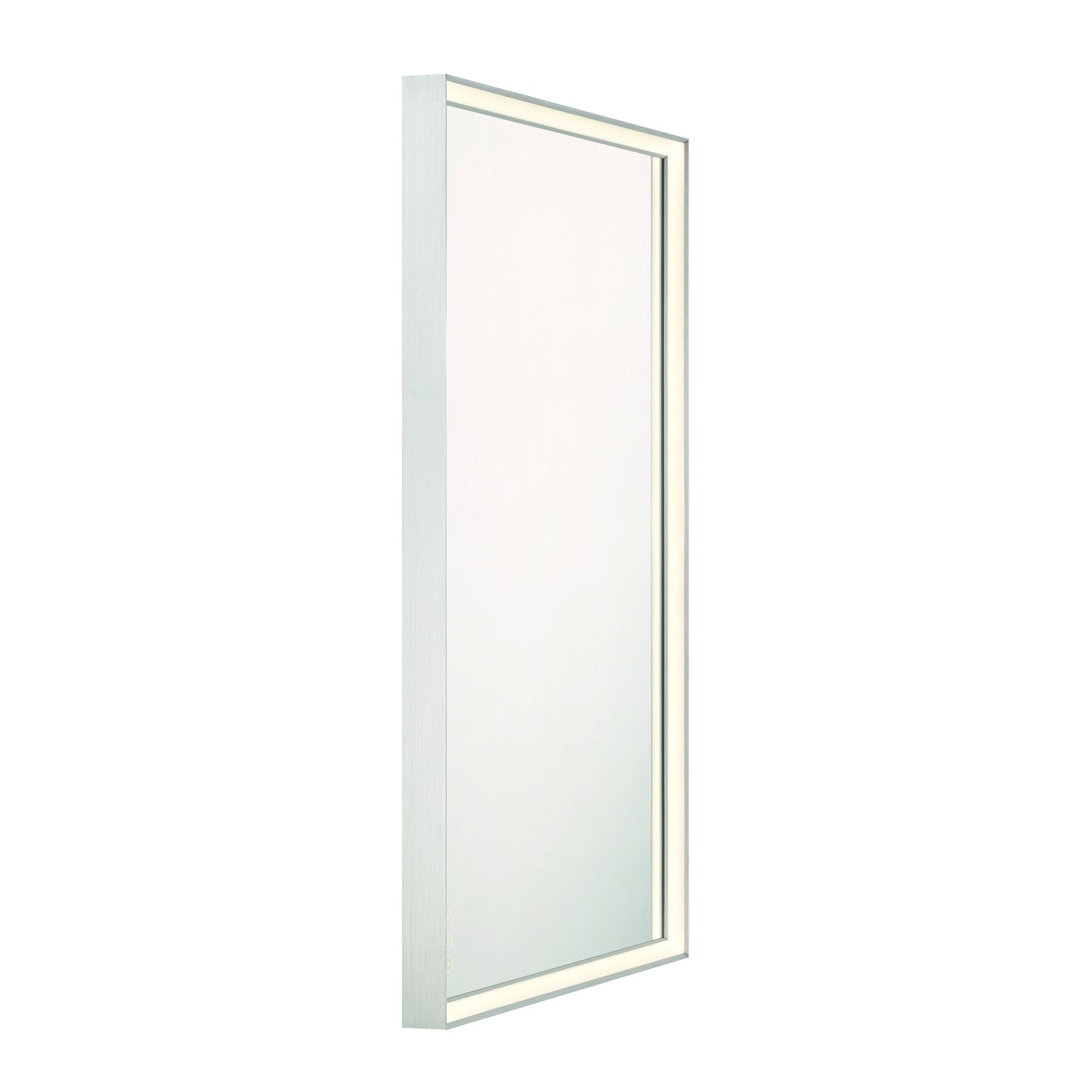 Eurofase Lighting Nixon 42" Integrated LED White Acrylic Anodized Silver Frame Rectangle Mirror