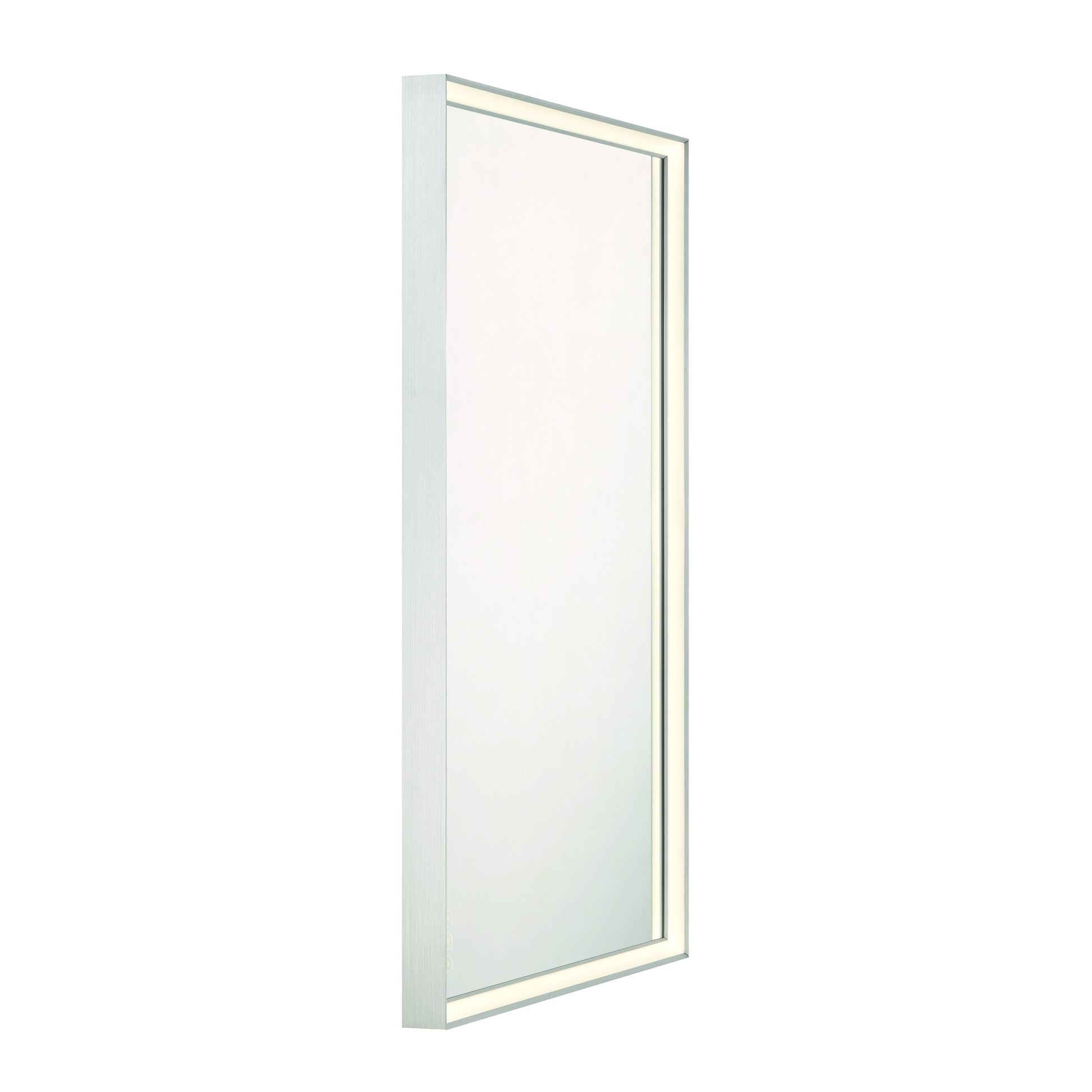 Eurofase Lighting Nixon 42" Integrated LED White Acrylic Anodized Silver Frame Rectangle Mirror