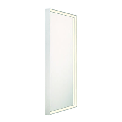 Eurofase Lighting Nixon 42" Integrated LED White Acrylic Anodized Silver Frame Rectangle Mirror