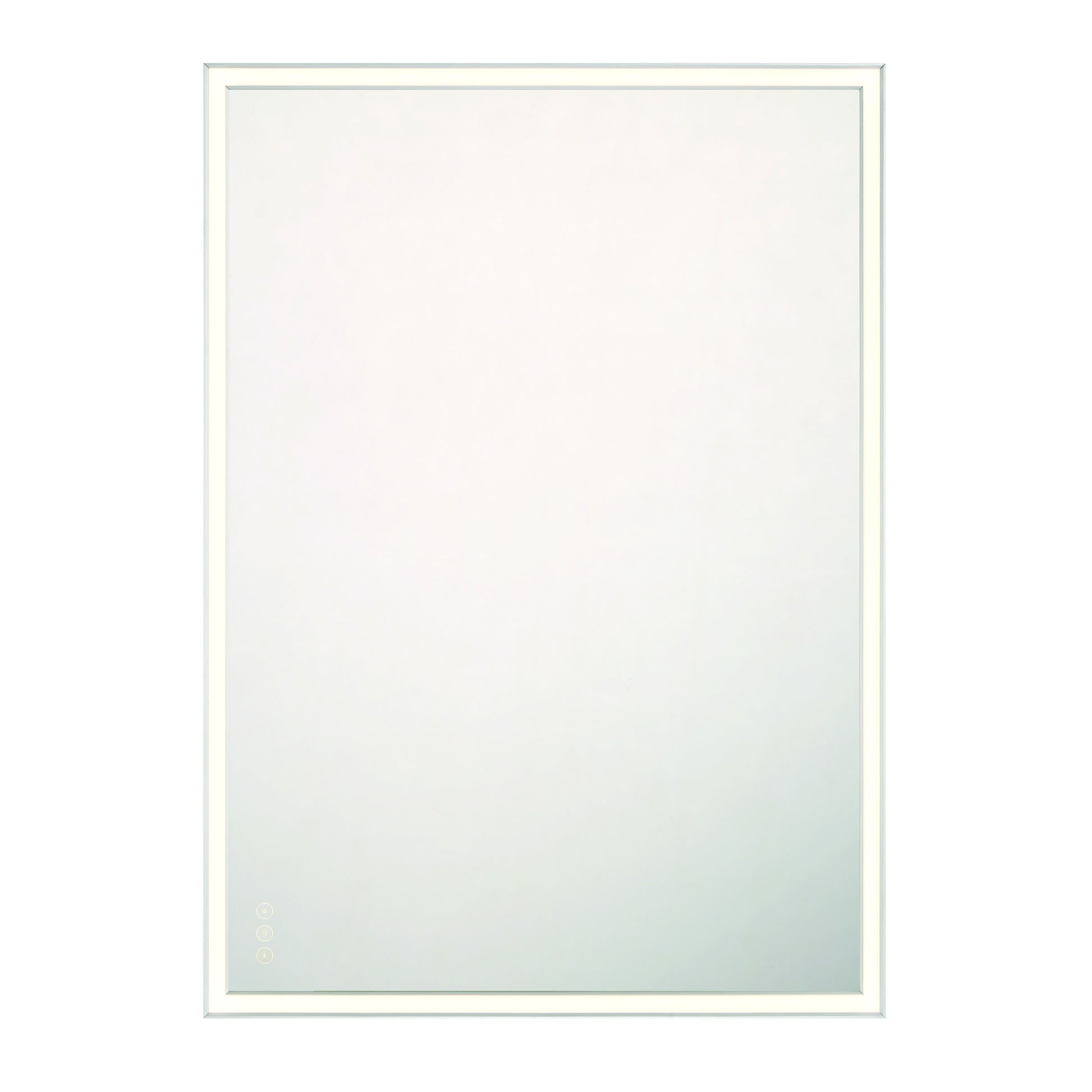 Eurofase Lighting Nixon 42" Integrated LED White Acrylic Anodized Silver Frame Rectangle Mirror