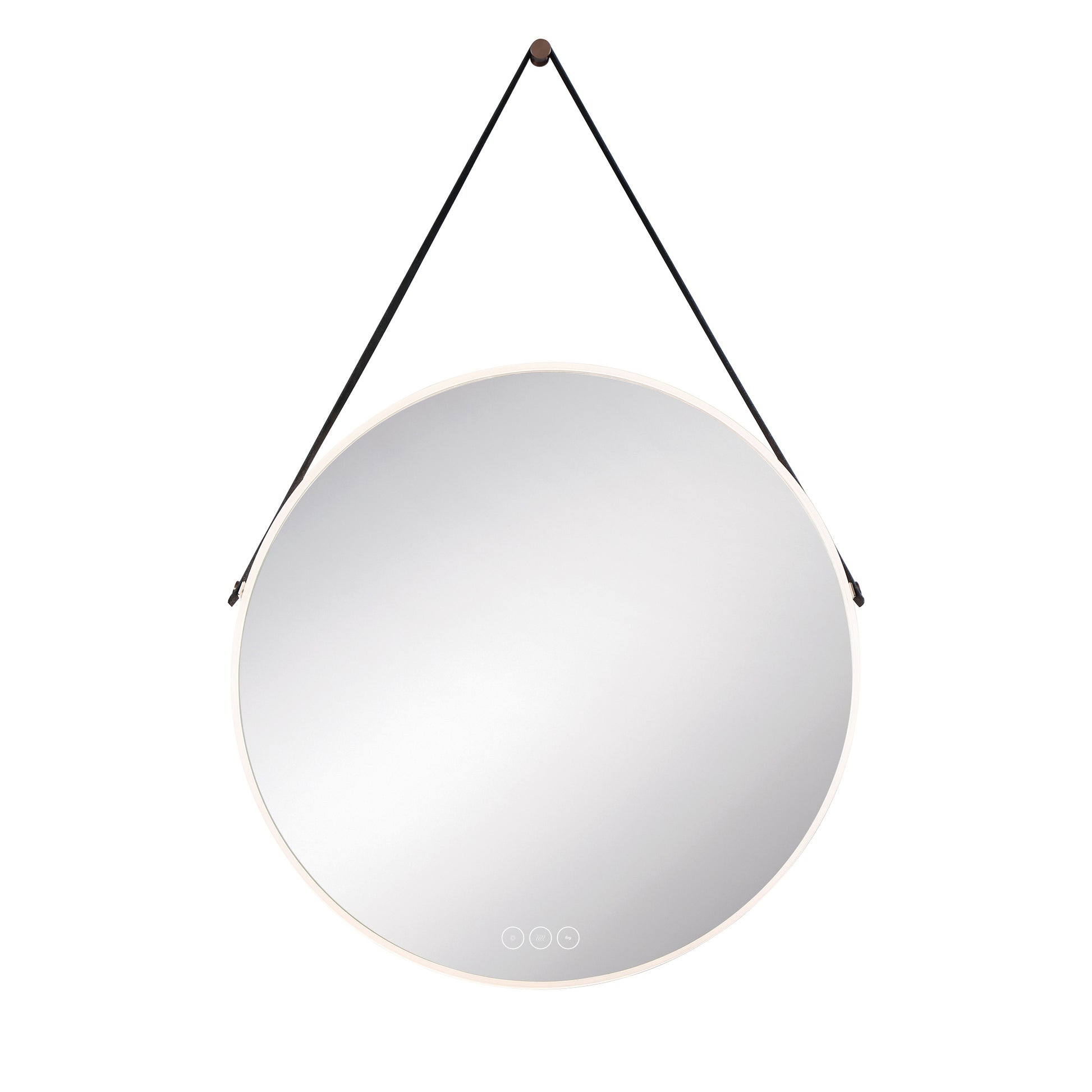 Eurofase Lighting Salerno 24" Integrated LED Edge-Lit Black Acrylic Frame Round Dimmable Mirror