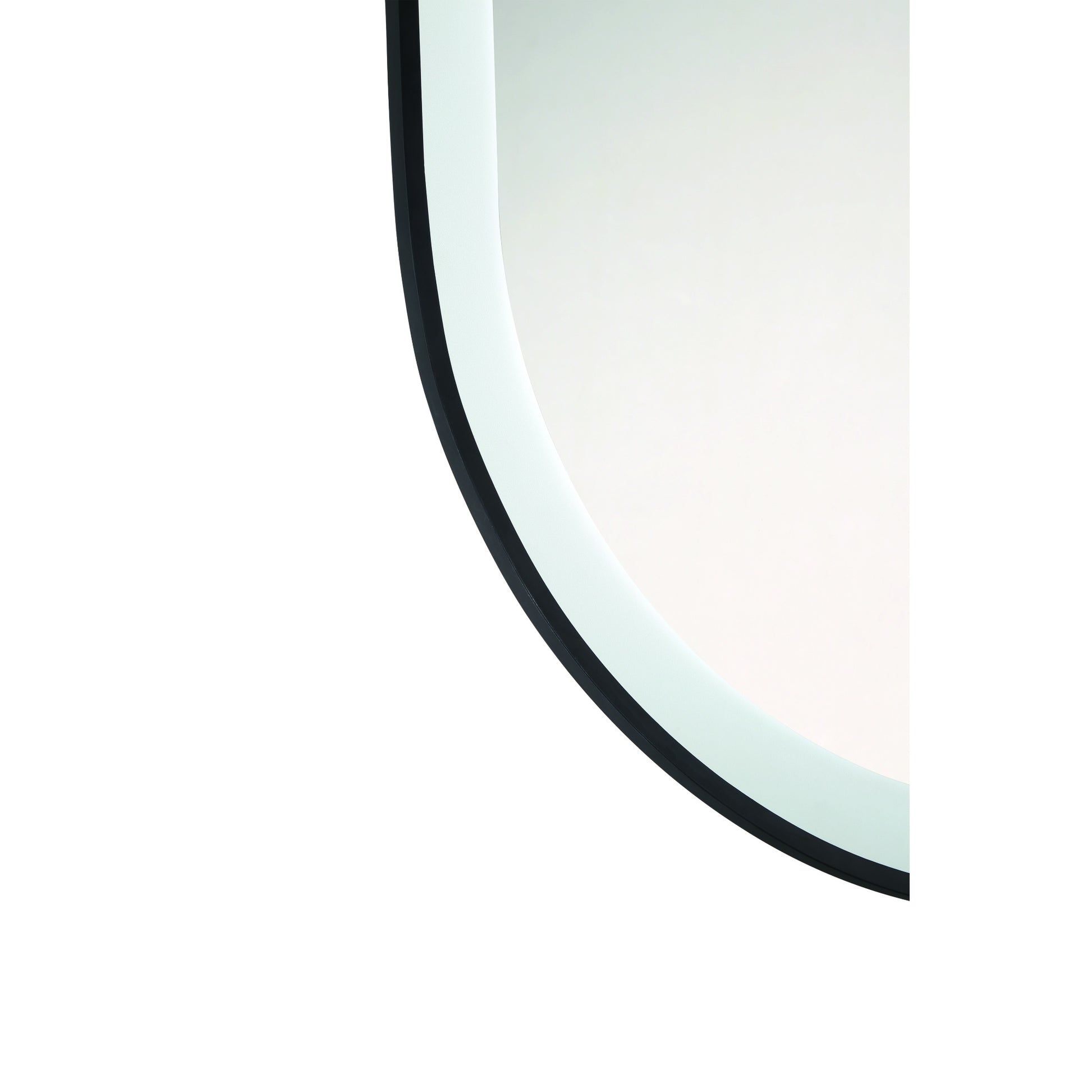 Eurofase Lighting Sara 24" W x 36" H Integrated LED Frosted Glass Matte Black Frame Oval Mirror