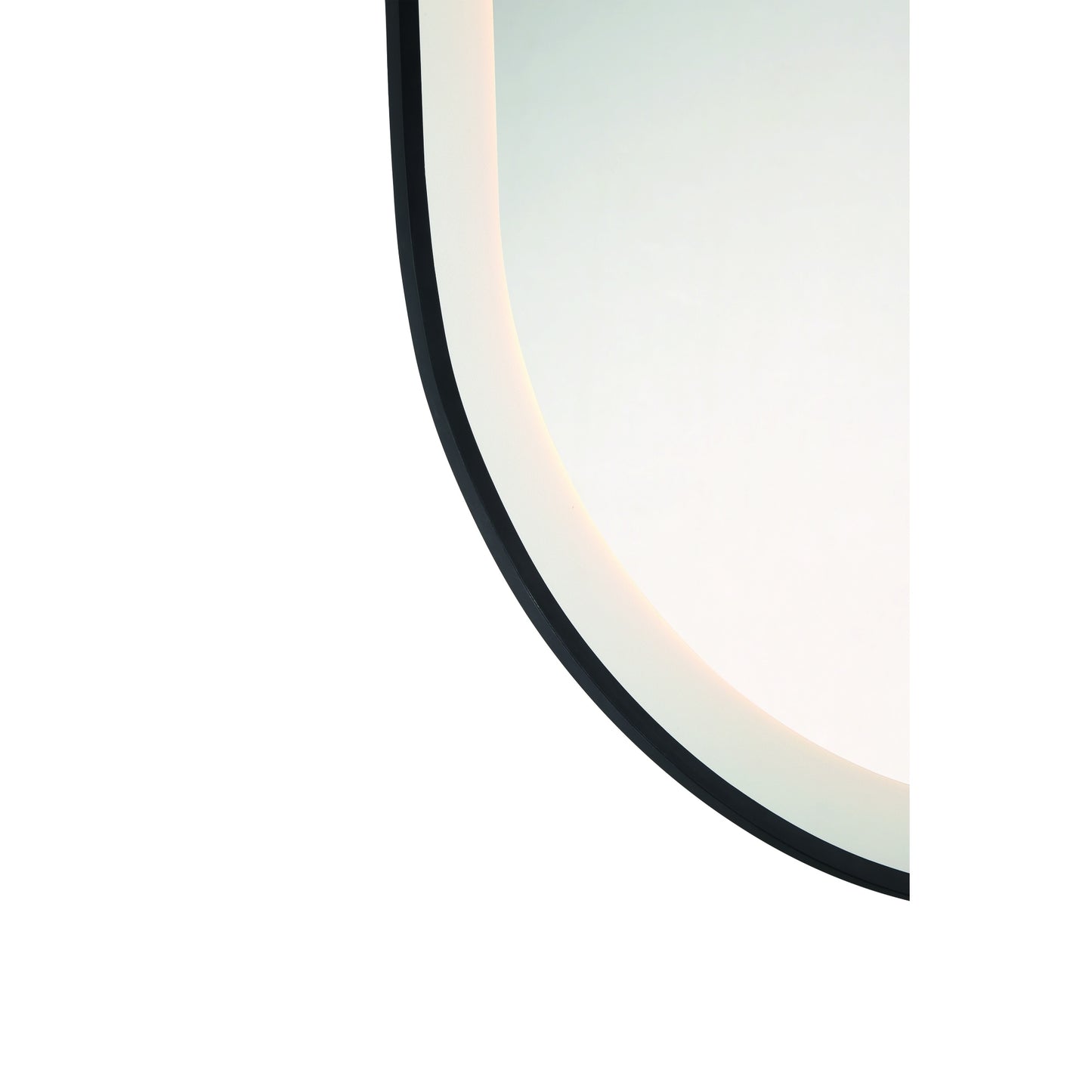 Eurofase Lighting Sara 24" W x 36" H Integrated LED Frosted Glass Matte Black Frame Oval Mirror