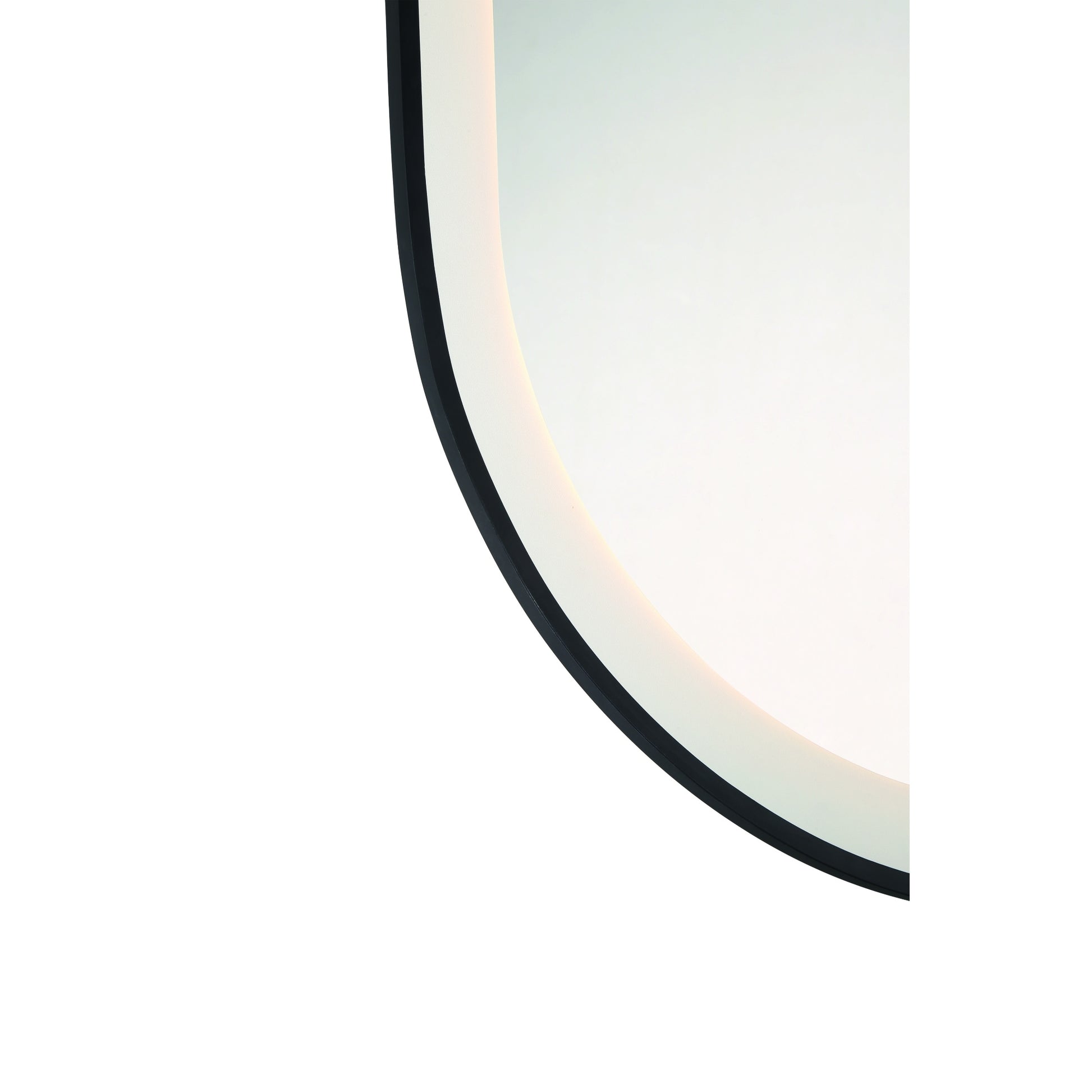 Eurofase Lighting Sara 24" W x 36" H Integrated LED Frosted Glass Matte Black Frame Oval Mirror