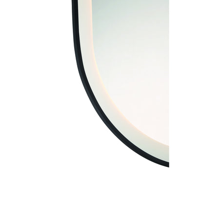 Eurofase Lighting Sara 24" W x 36" H Integrated LED Frosted Glass Matte Black Frame Oval Mirror