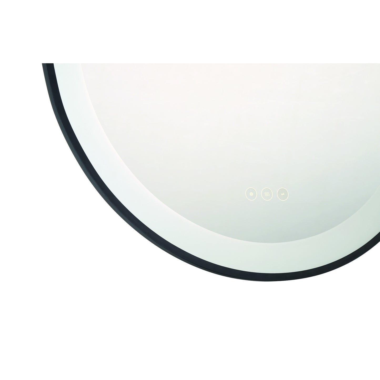 Eurofase Lighting Sara 24" W x 36" H Integrated LED Frosted Glass Matte Black Frame Oval Mirror