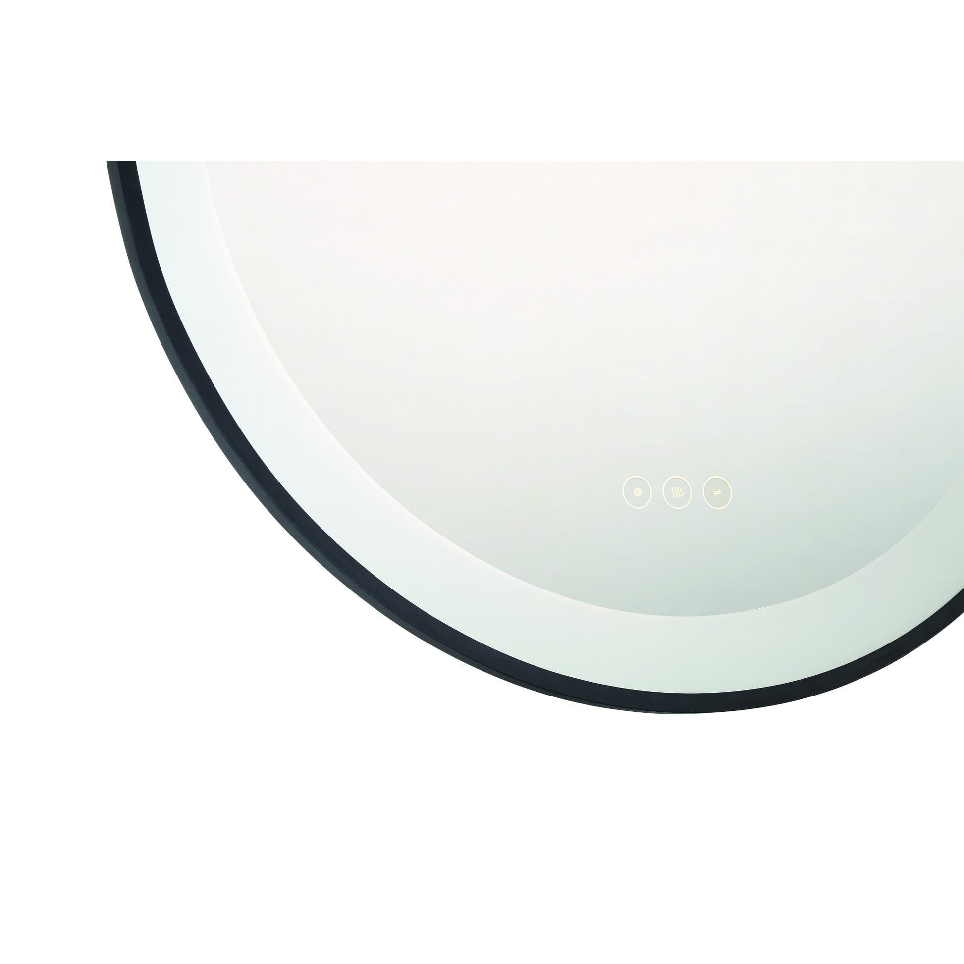 Eurofase Lighting Sara 24" W x 36" H Integrated LED Frosted Glass Matte Black Frame Oval Mirror