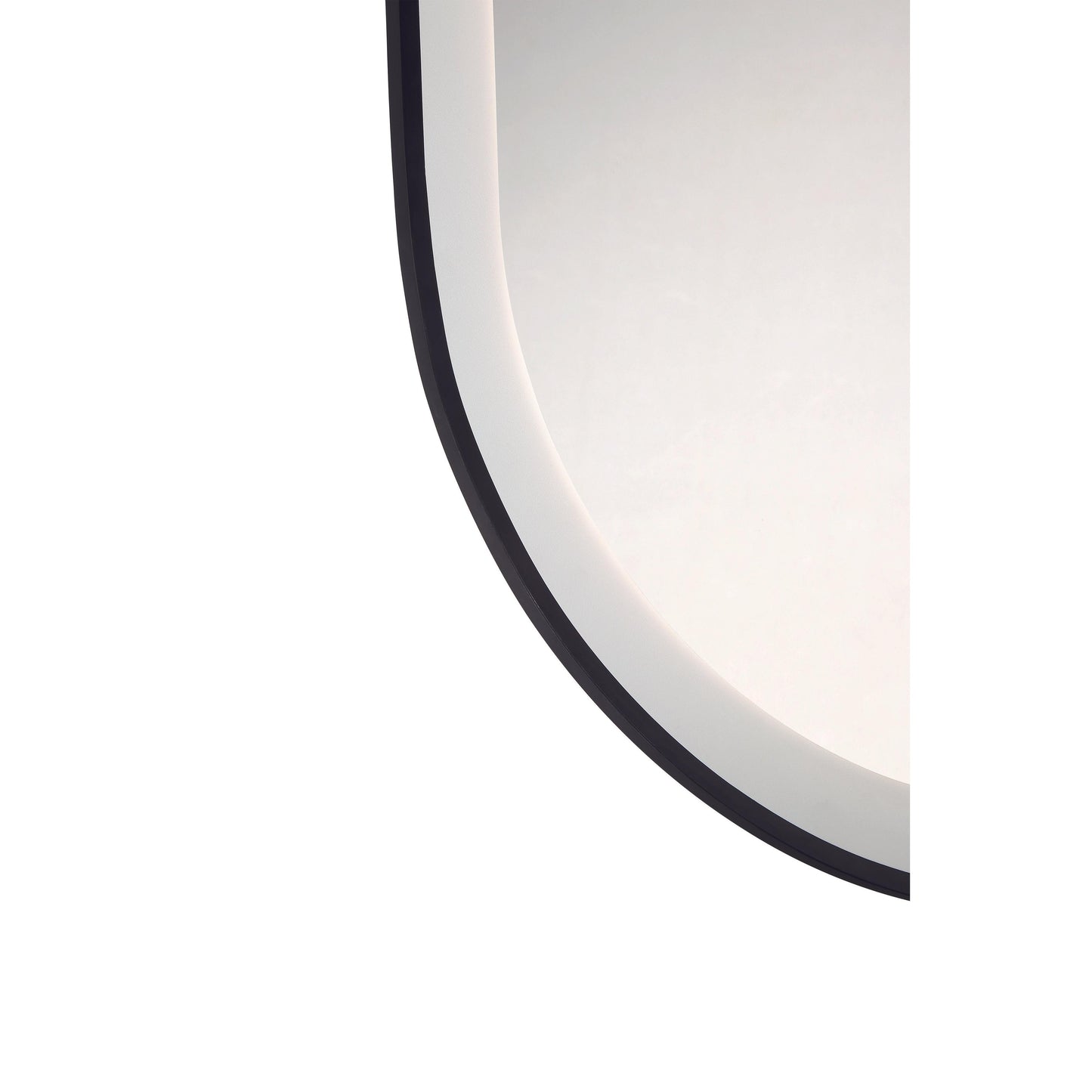 Eurofase Lighting Sara 24" W x 36" H Integrated LED Frosted Glass Matte Black Frame Oval Mirror
