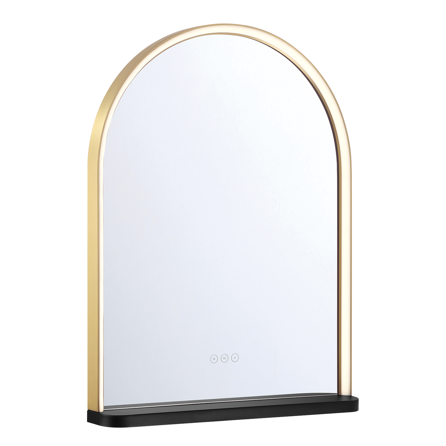 Eurofase Lighting Serin 32" Integrated LED Gold and Black Silicone Frame Dimmable Mirror