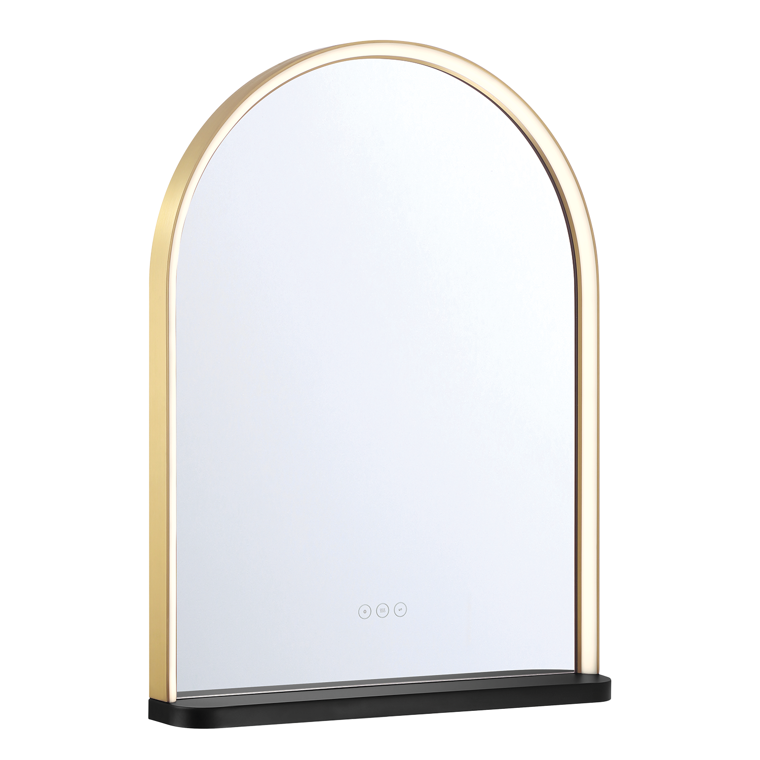 Eurofase Lighting Serin 32" Integrated LED Gold and Black Silicone Frame Dimmable Mirror