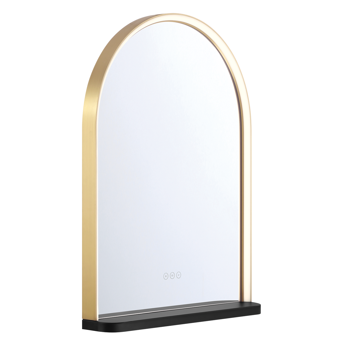 Eurofase Lighting Serin 32" Integrated LED Gold and Black Silicone Frame Dimmable Mirror