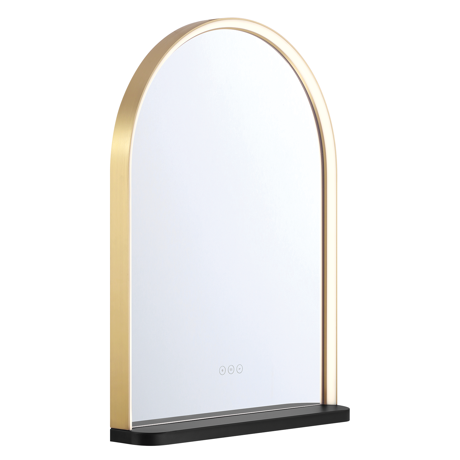 Eurofase Lighting Serin 32" Integrated LED Gold and Black Silicone Frame Dimmable Mirror