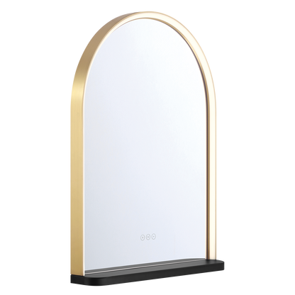Eurofase Lighting Serin 32" Integrated LED Gold and Black Silicone Frame Dimmable Mirror