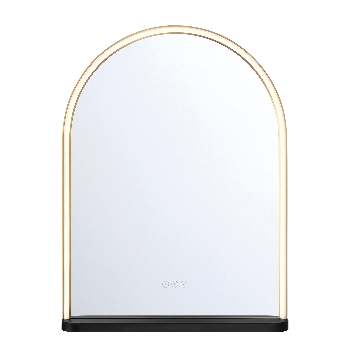 Eurofase Lighting Serin 32" Integrated LED Gold and Black Silicone Frame Dimmable Mirror