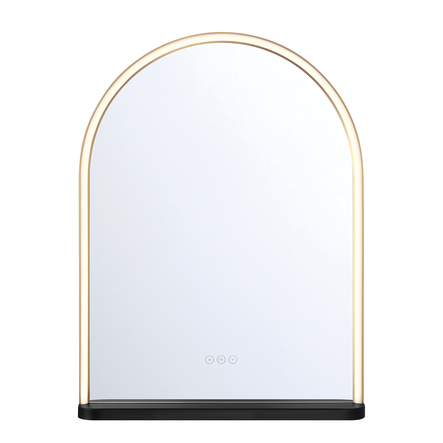 Eurofase Lighting Serin 32" Integrated LED Gold and Black Silicone Frame Dimmable Mirror