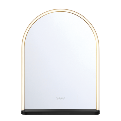 Eurofase Lighting Serin 32" Integrated LED Gold and Black Silicone Frame Dimmable Mirror