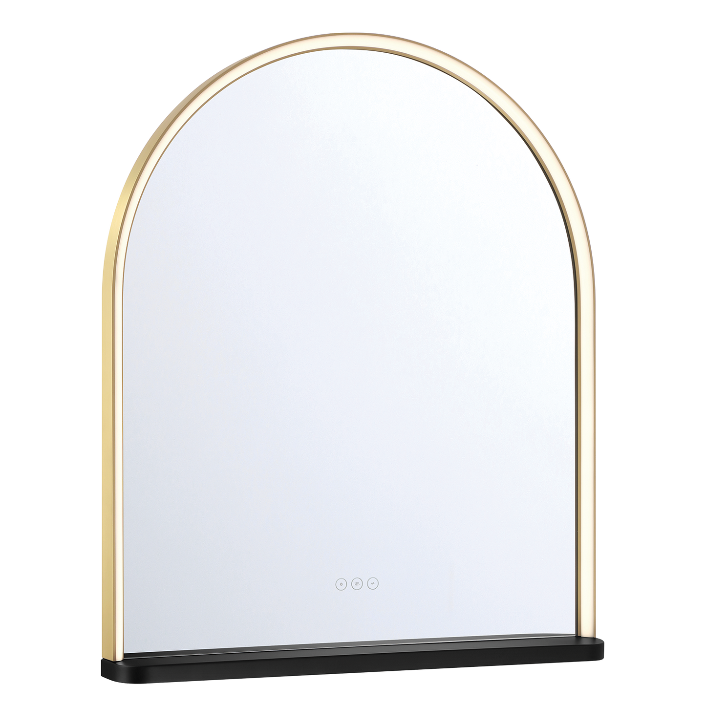 Eurofase Lighting Serin 36" Integrated LED Gold and Black Silicone Frame Dimmable Mirror
