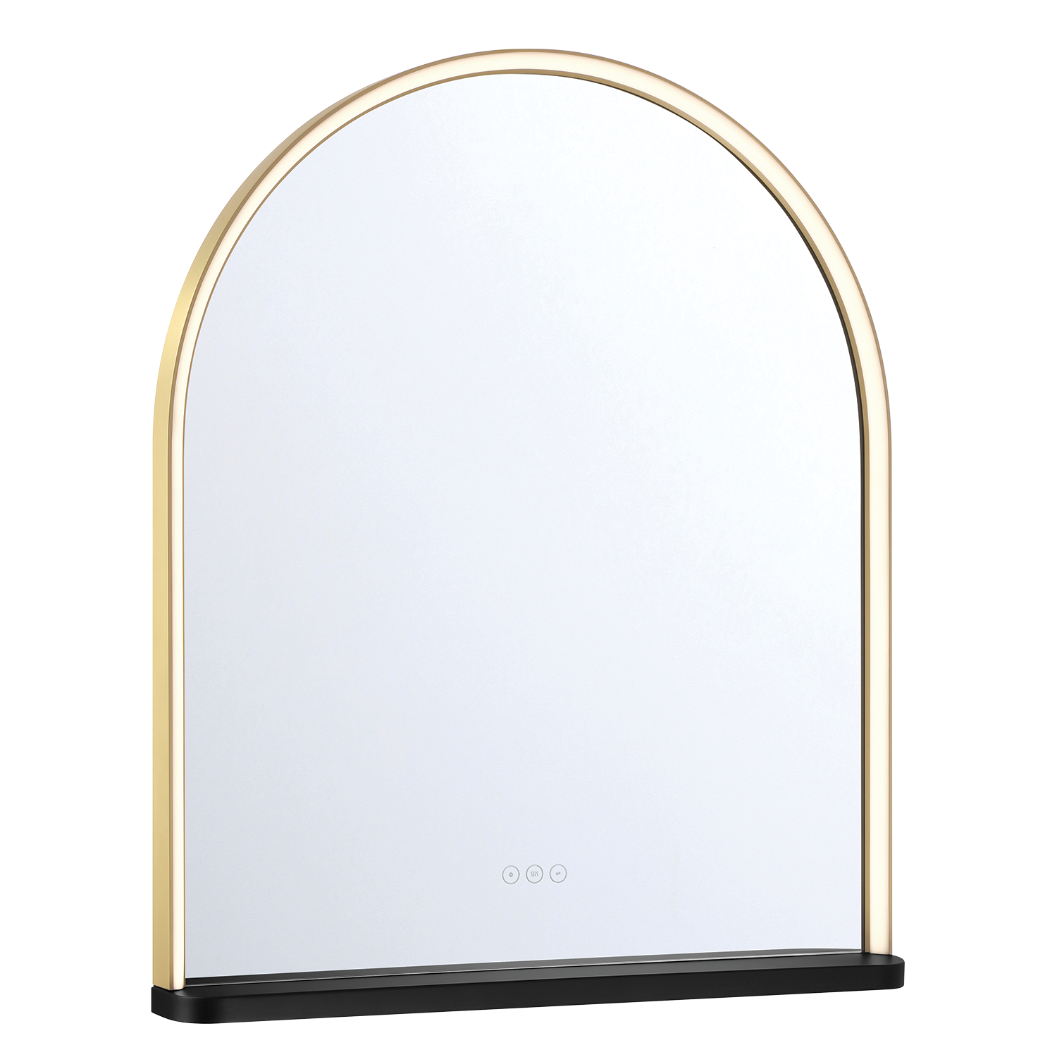Eurofase Lighting Serin 36" Integrated LED Gold and Black Silicone Frame Dimmable Mirror