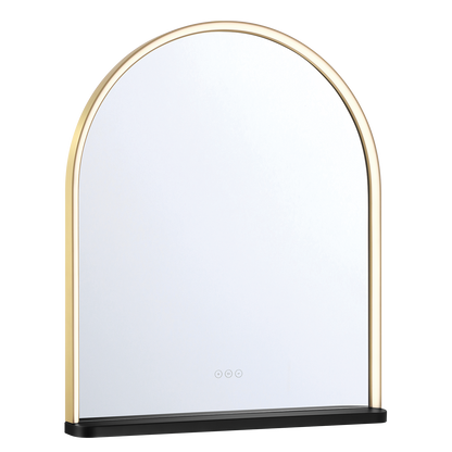 Eurofase Lighting Serin 36" Integrated LED Gold and Black Silicone Frame Dimmable Mirror