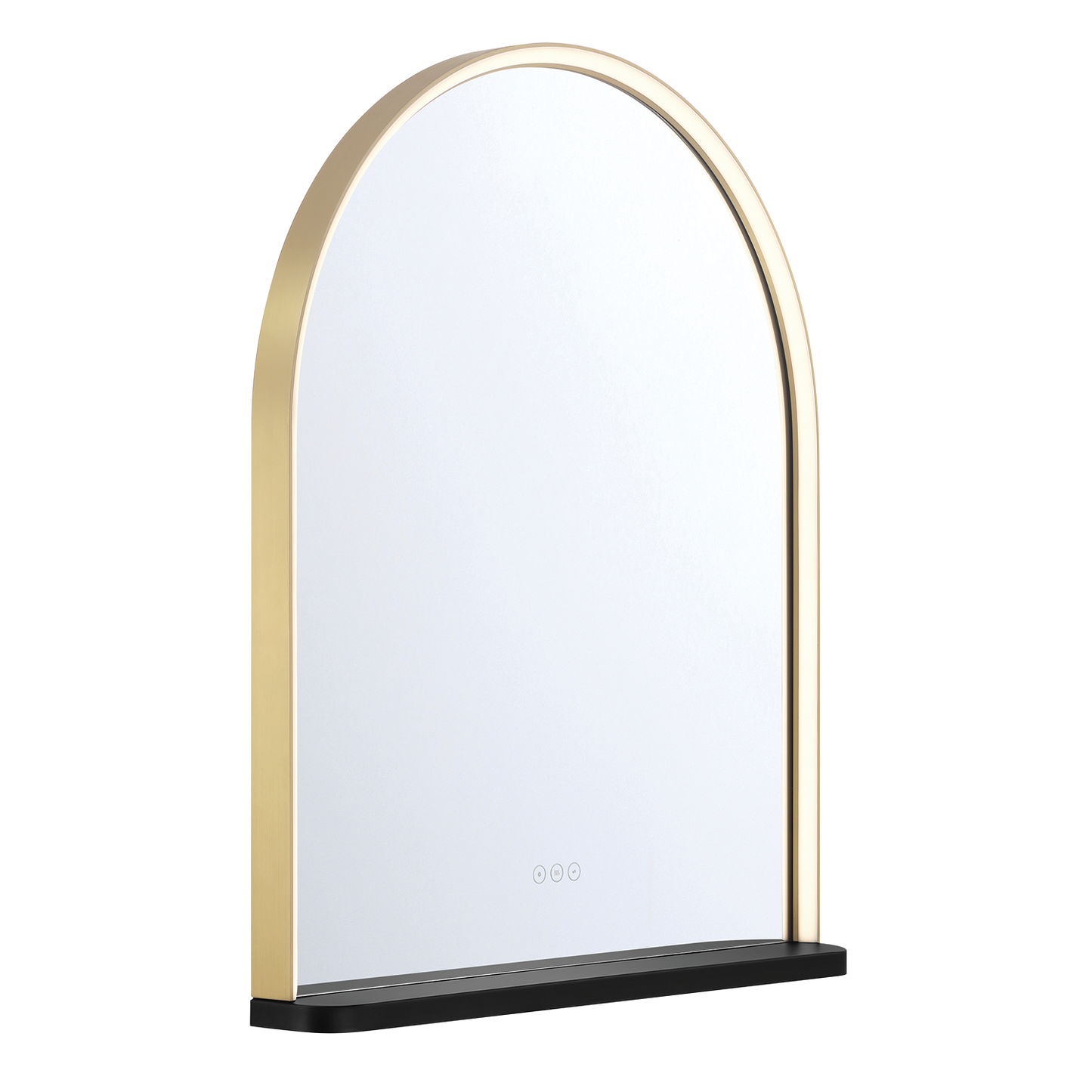 Eurofase Lighting Serin 36" Integrated LED Gold and Black Silicone Frame Dimmable Mirror