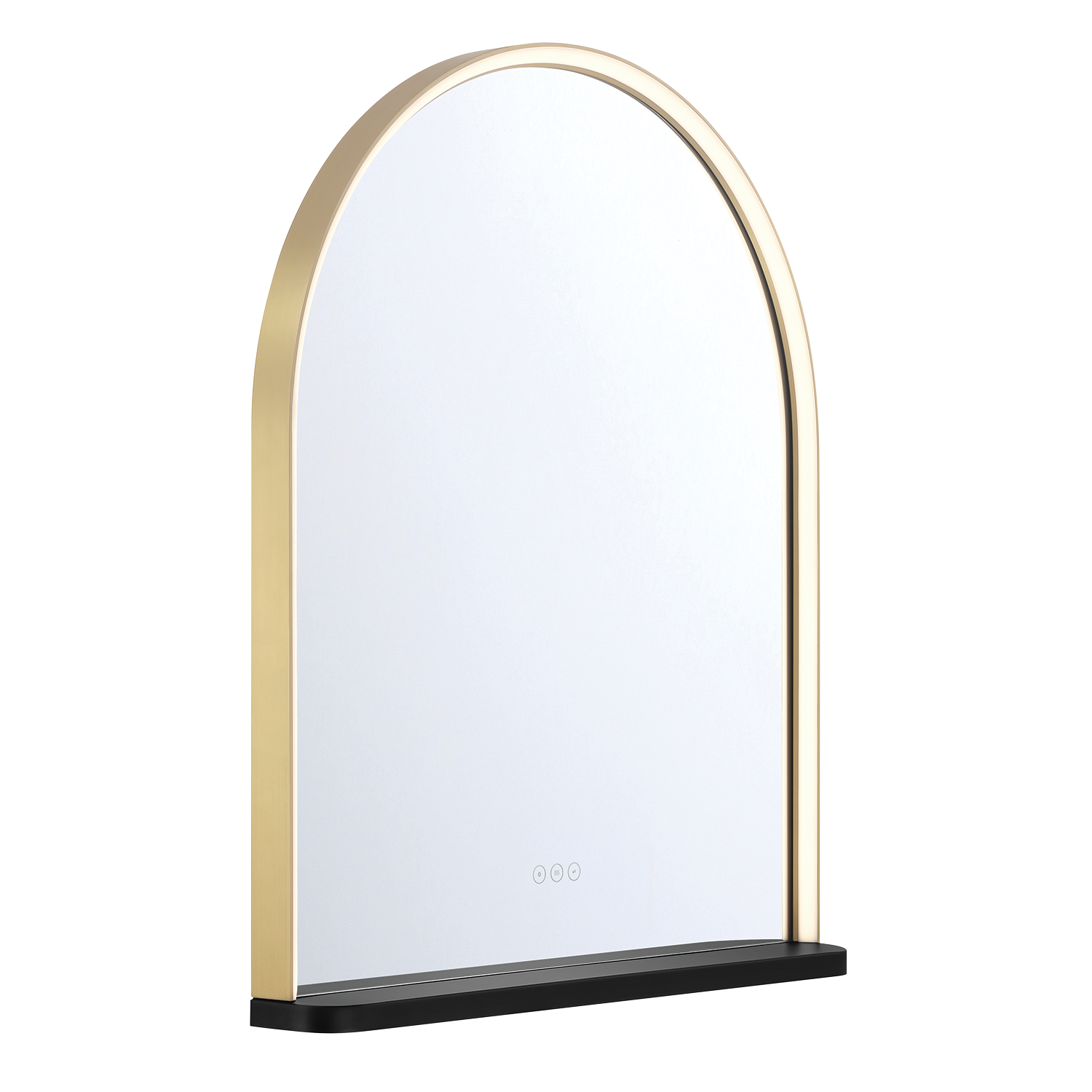 Eurofase Lighting Serin 36" Integrated LED Gold and Black Silicone Frame Dimmable Mirror