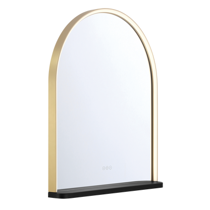 Eurofase Lighting Serin 36" Integrated LED Gold and Black Silicone Frame Dimmable Mirror