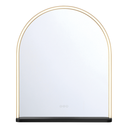 Eurofase Lighting Serin 36" Integrated LED Gold and Black Silicone Frame Dimmable Mirror