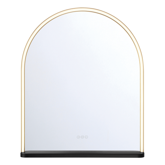Eurofase Lighting Serin 36" Integrated LED Gold and Black Silicone Frame Dimmable Mirror