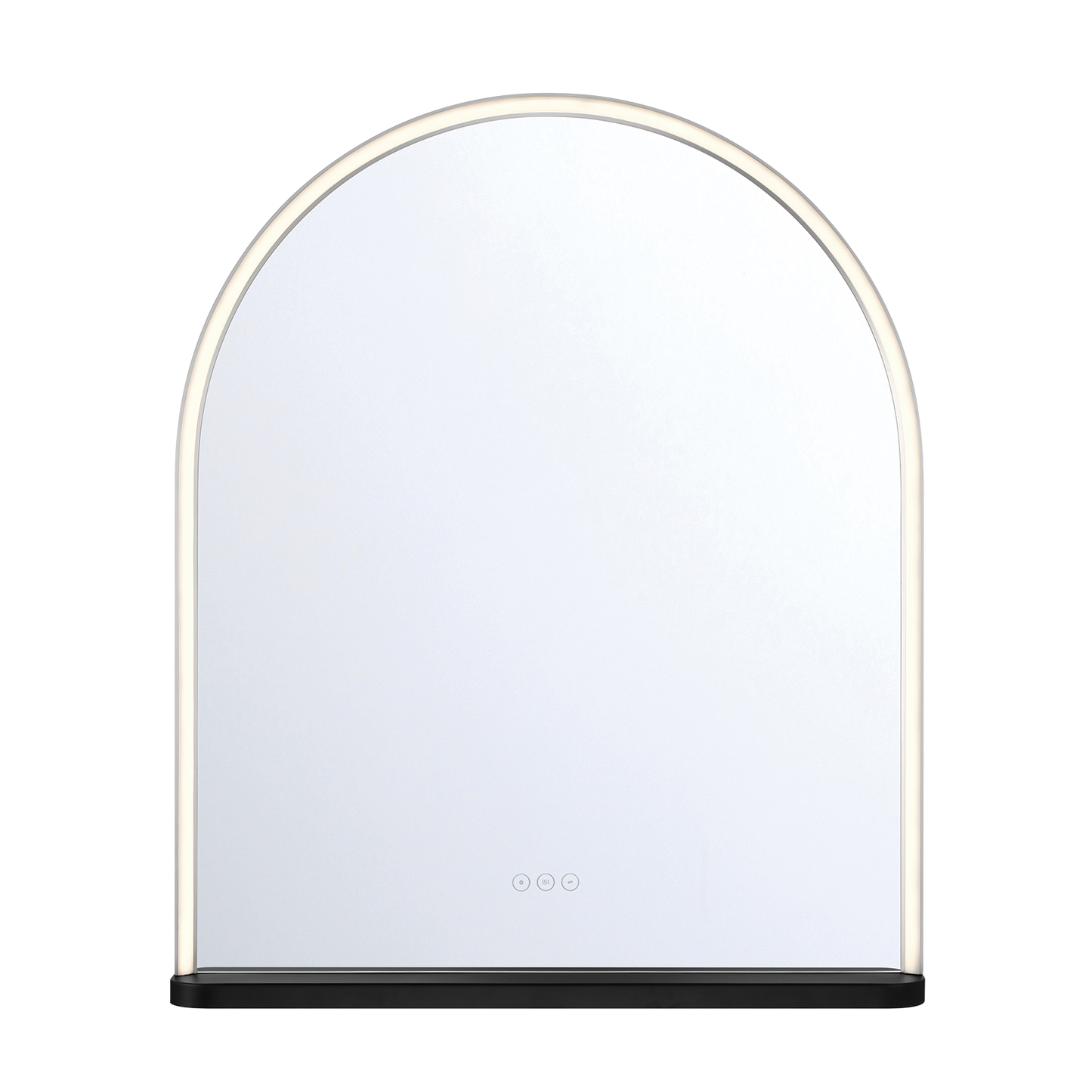 Eurofase Lighting Serin 36" Integrated LED Satin Nickel and Black Silicone Frame Dimmable Mirror
