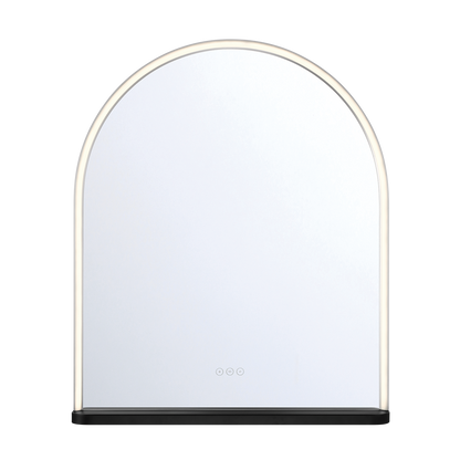 Eurofase Lighting Serin 36" Integrated LED Satin Nickel and Black Silicone Frame Dimmable Mirror