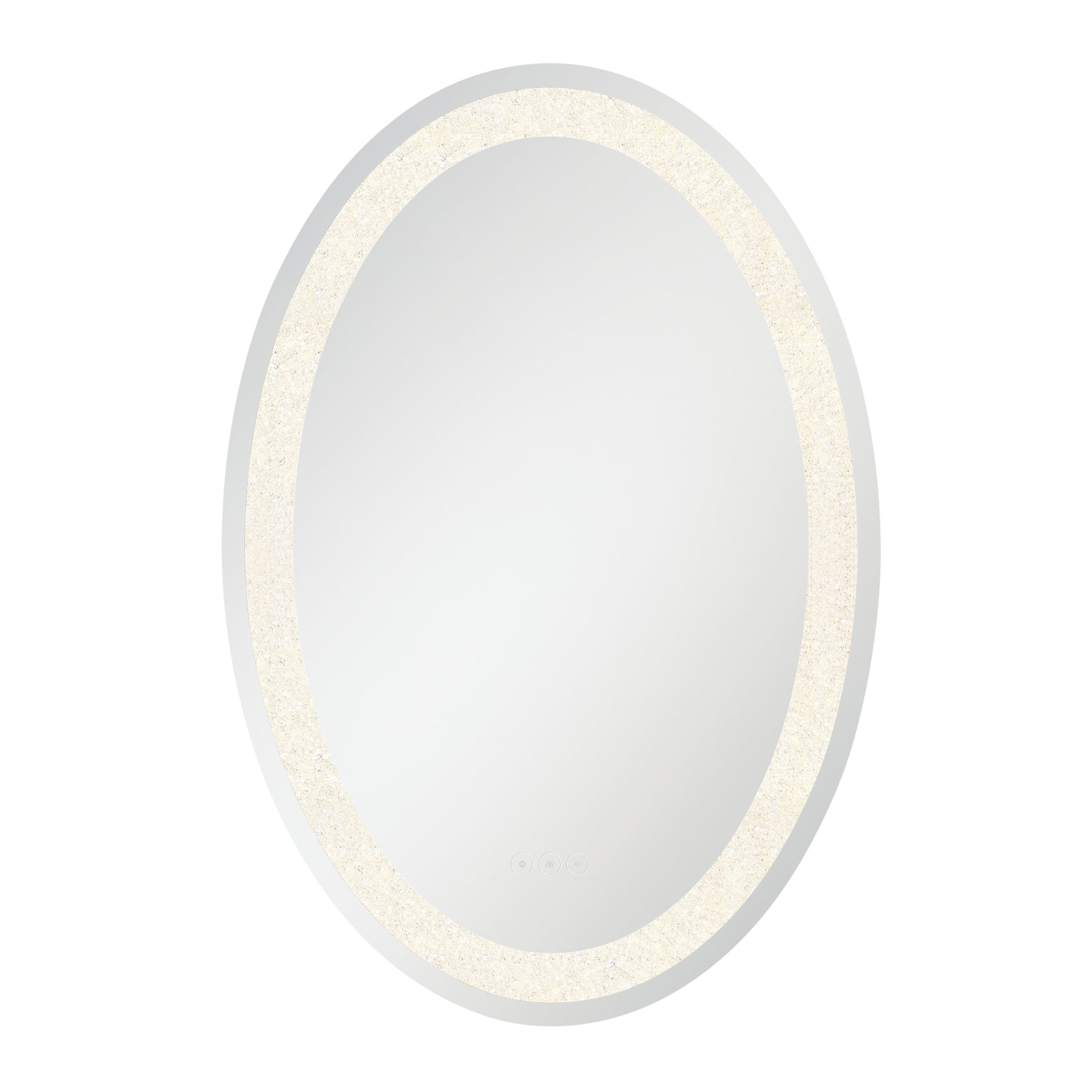 Eurofase Lighting Silvana 32" Integrated LED Back-Lit Crystal Glass Frame Oval Dimmable Mirror