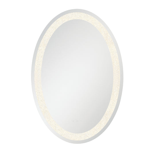 Eurofase Lighting Silvana 32" Integrated LED Back-Lit Crystal Glass Frame Oval Dimmable Mirror