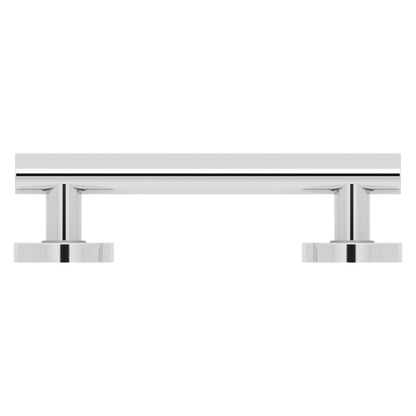 Evekare 12" Polished Stainless Steel Concealed Mount Grab Bar With Integrated Toilet Roll Holder