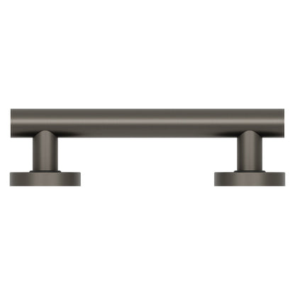 Evekare 12" Stainless Steel Concealed Mount Grab Bar With Integrated Toilet Roll Holder in Gunmetal